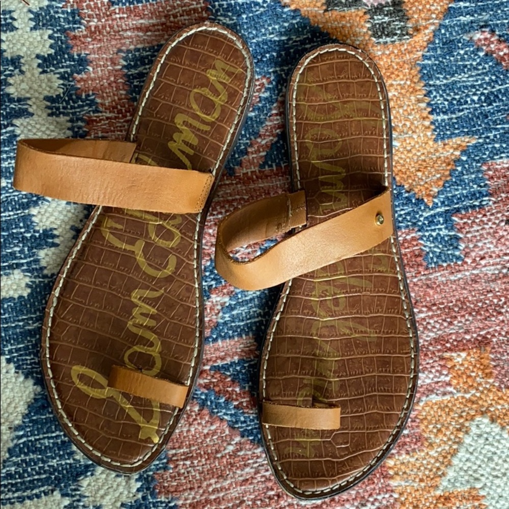 COPY - Sam Edelman Brown One-Toe Sandals